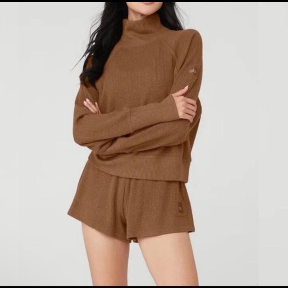 ALO Yoga Brown Turtleneck Sweater